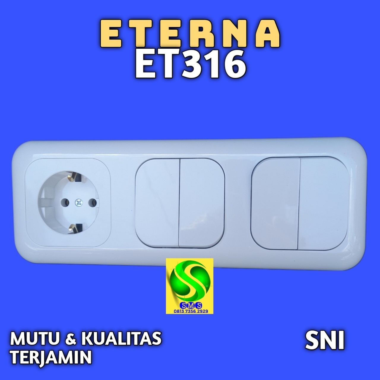 IB STOP KONTAK DOUBLE SAKLAR SERI ET316 ETERNA