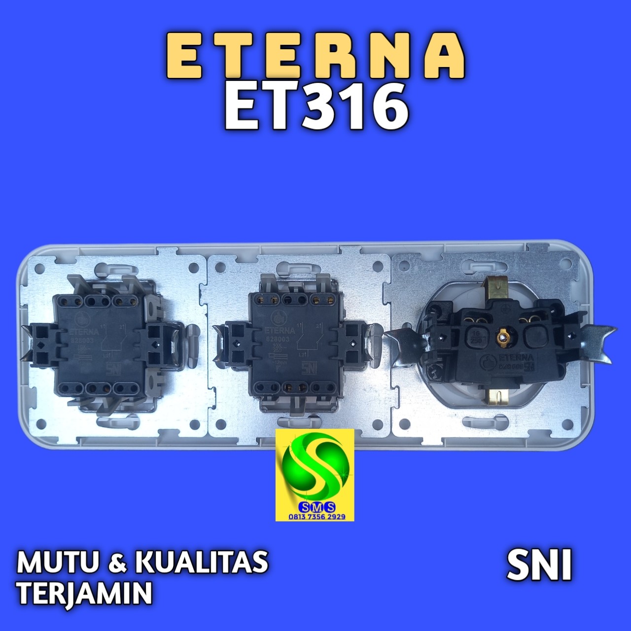 IB STOP KONTAK DOUBLE SAKLAR SERI ET316 ETERNA 2