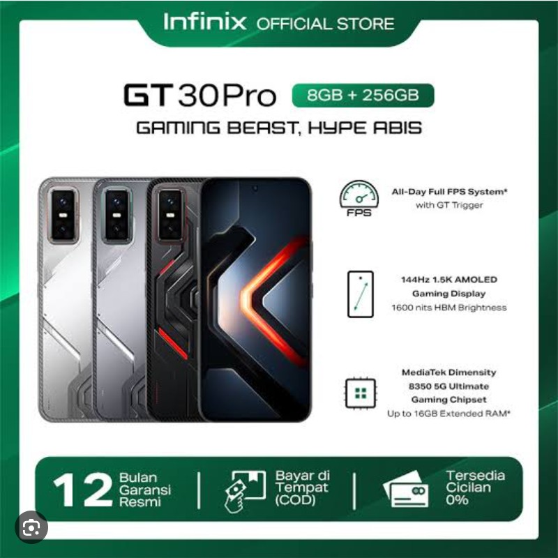 INFINIX GT 30 PRO RAM 8GB ROM 256GB