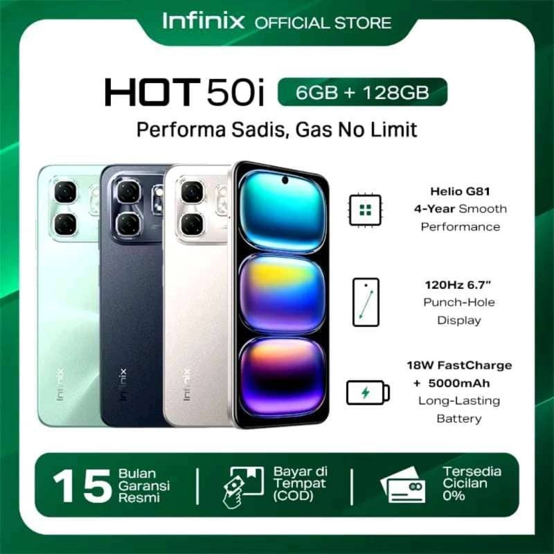 INFINIX HOT 50i RAM 6GB ROM 128GB