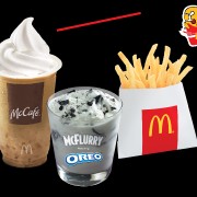 Ice Coffe Jelly Float  Dan Reg Fries Dan McFlurry Oreo