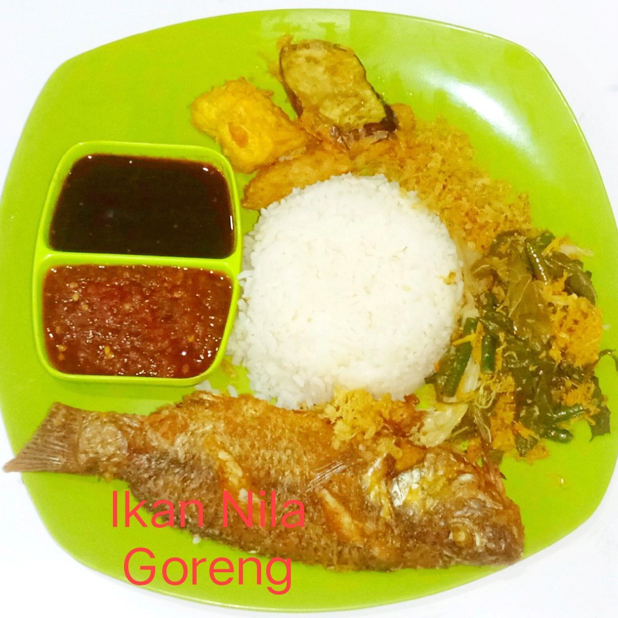 Nasi Ikan Nila Goreng