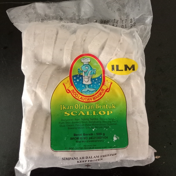 Ikan Olahan Bentuk Scallop 500gr