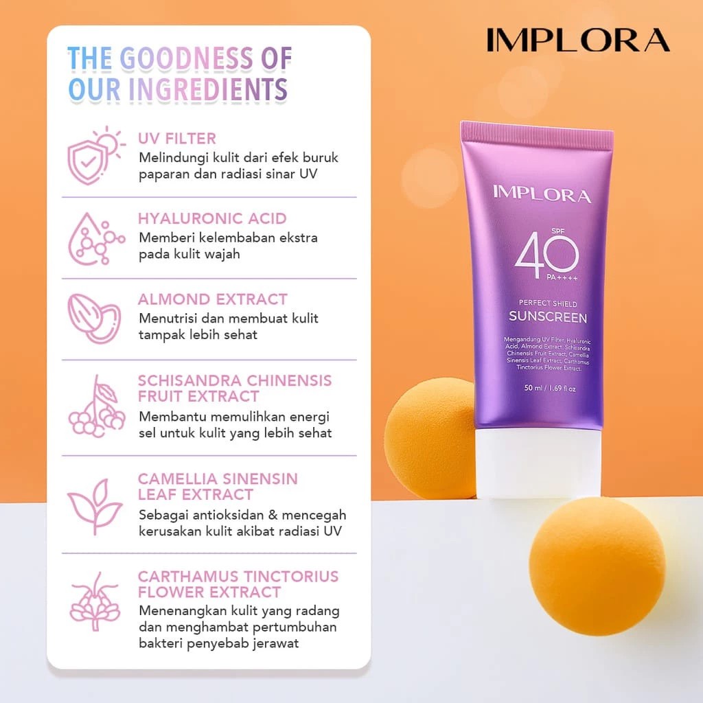 Implora perfect shield sunscreen Spf 40 PA