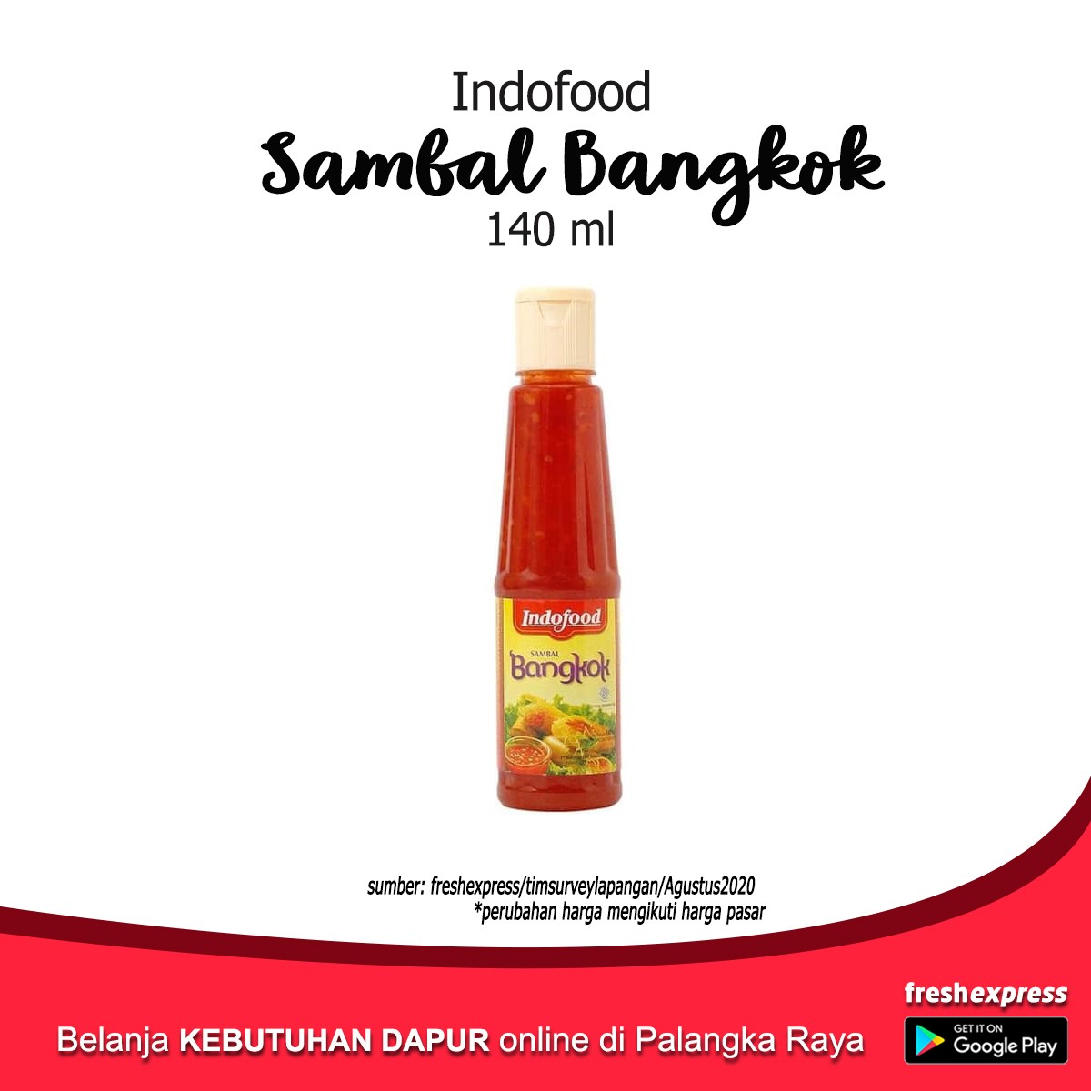 Indofood Sambal Pedas Bangkok 140 Ml