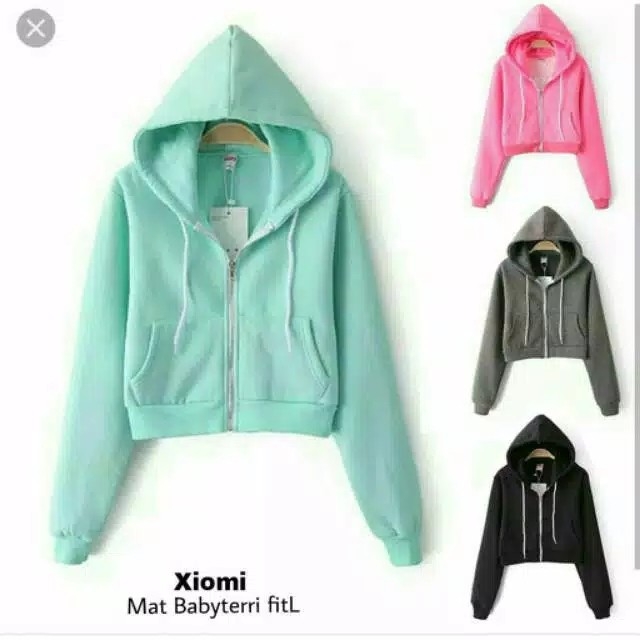 JAKET  SWEATER CROP HODIE XIOMI 2