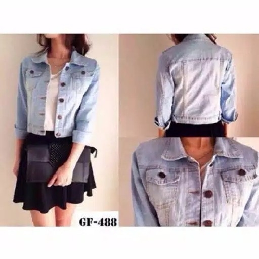 JAKET JEANS BIRU AQUA