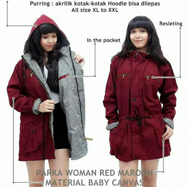 JAKET PARKA WANITA  JAKET PARKA CEWE  JAKET WANITA  JAKET