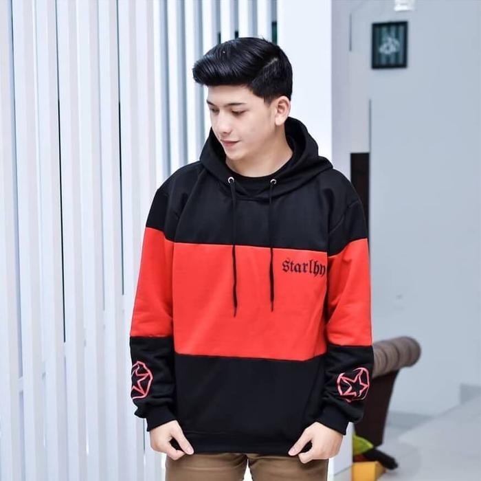 JAKET SWEATER HOODIE KEKINIAN PRIA WANITA - VC STARIN MERAH