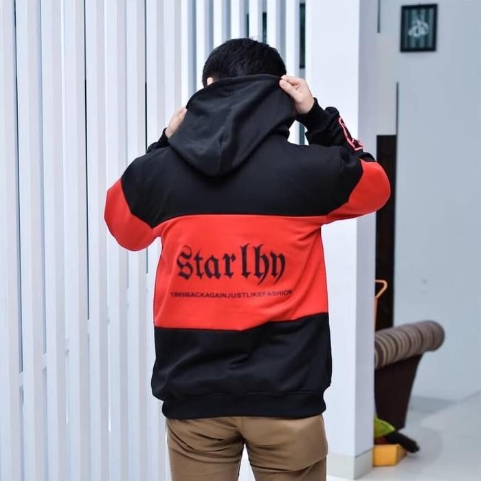 JAKET SWEATER HOODIE KEKINIAN PRIA WANITA - VC STARIN MERAH 2