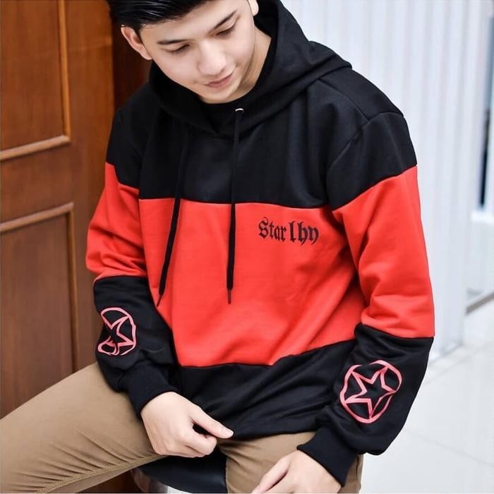 JAKET SWEATER HOODIE KEKINIAN PRIA WANITA - VC STARIN MERAH 3