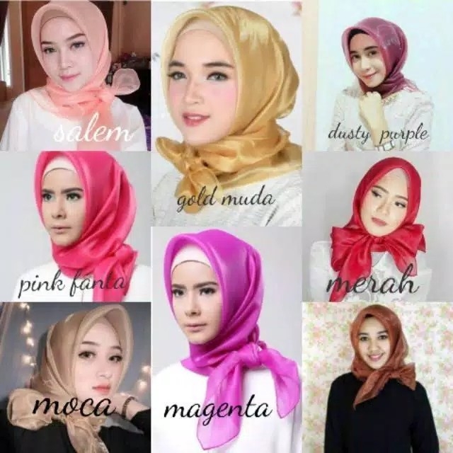 JILBAB  KERUDUNG SEGI EMPAT ORGANZA SQUARE TERMURAH 2