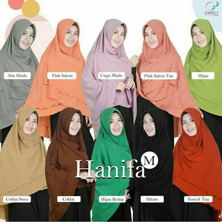 JILBAB SEMI INSTANT UK M MERK HANIFA PER UNIT