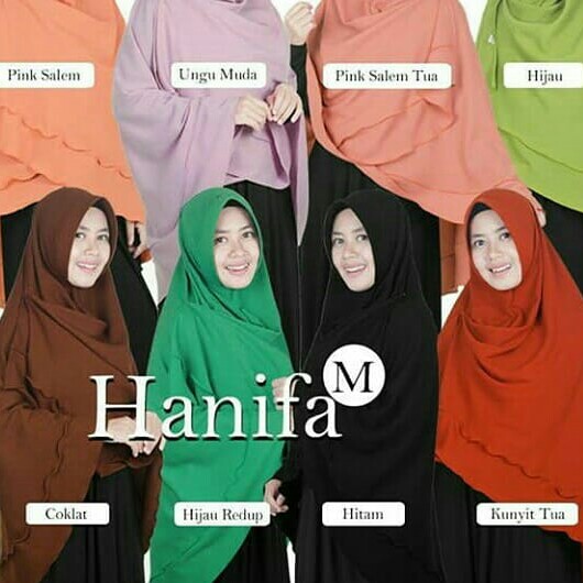 JILBAB SEMI INSTANT UK M MERK HANIFA PER UNIT 3