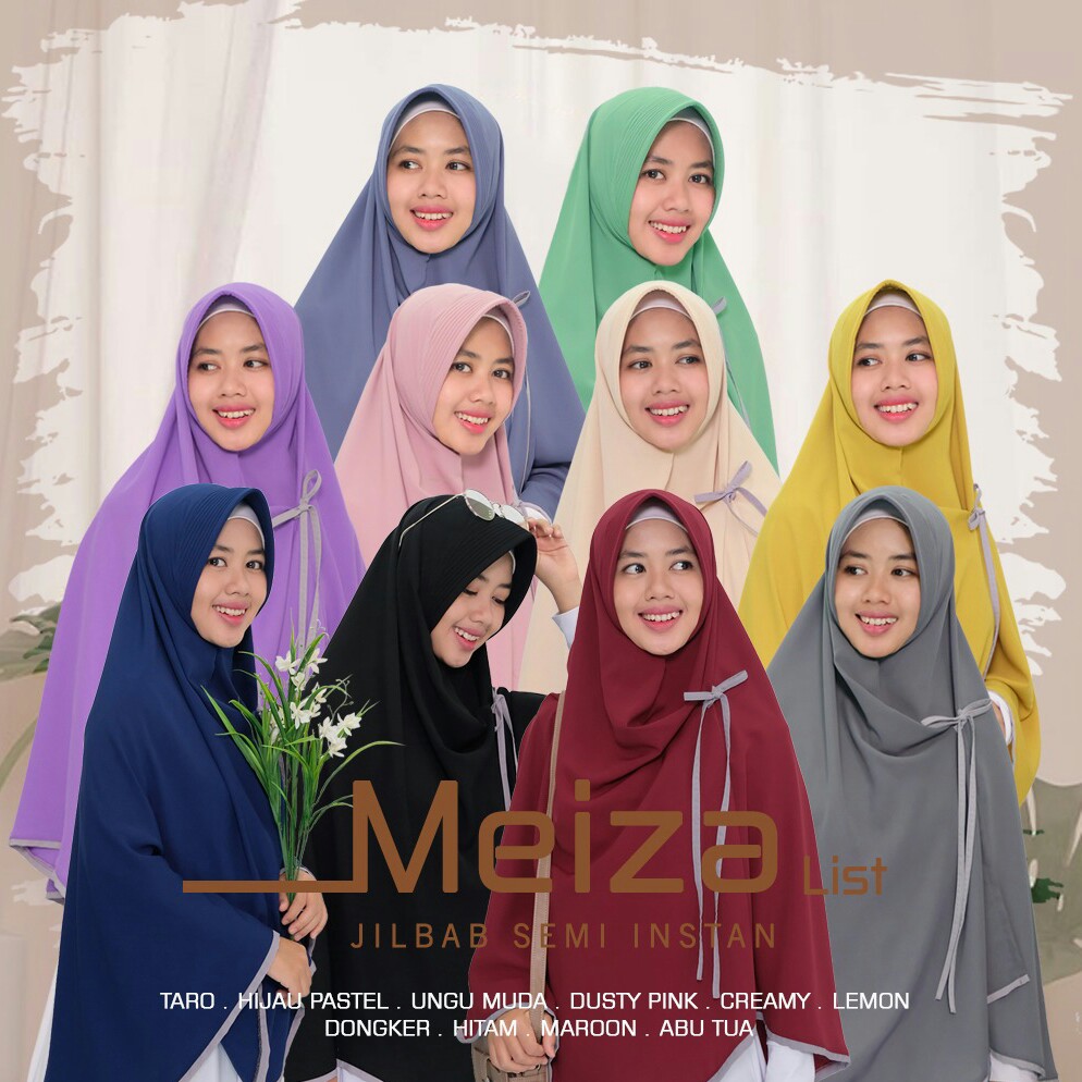 JILBAB SEMI INSTANT MERK MEIZA PER UNIT