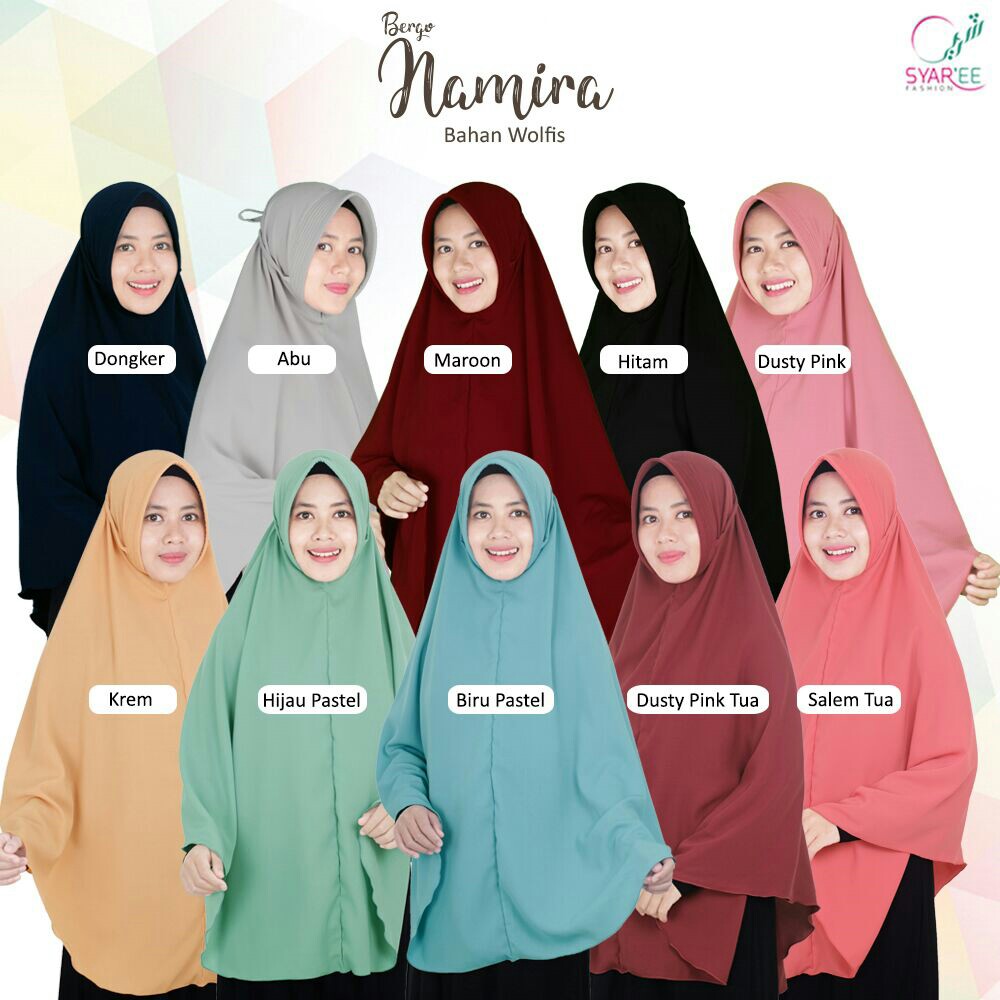 JILBAB SEMI INSTANT MERK NAMIRA PER UNIT