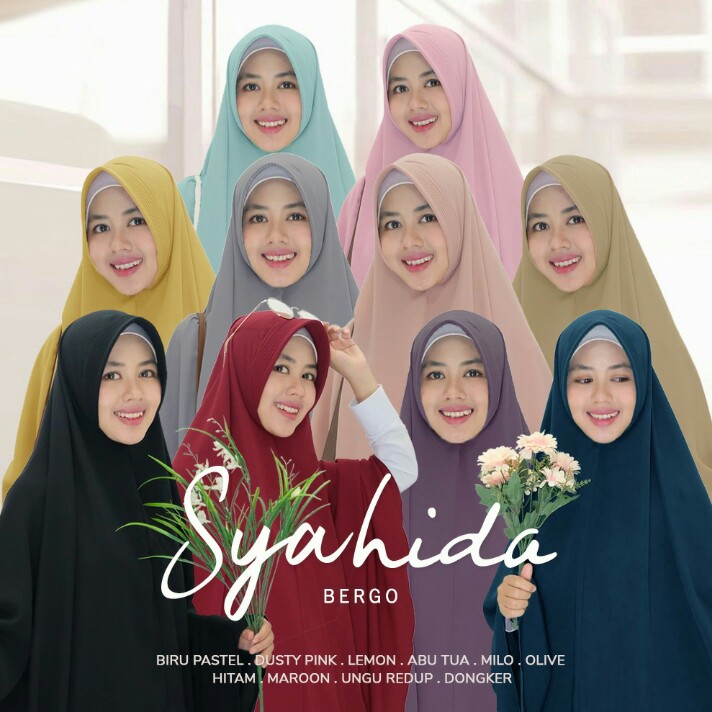 JILBAB SYAREE MERK SYAHIDA ANTEM PER UNIT