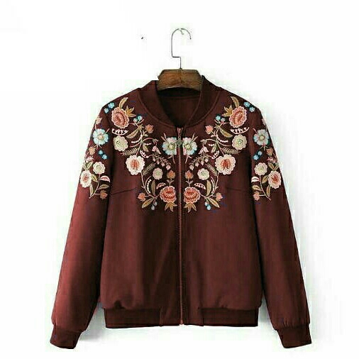 JKT MOTIF BUNGAWIS MAROON 