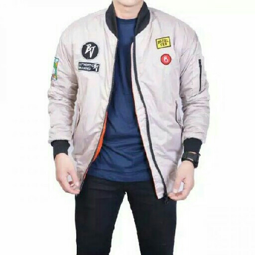 Jaket Bomber BJ Authentic Cream