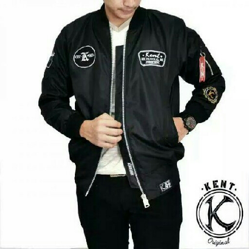 Jaket Bomber Original Kent Retro Black