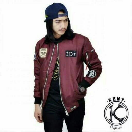 Jaket Bomber Original Kent Rider Maroon