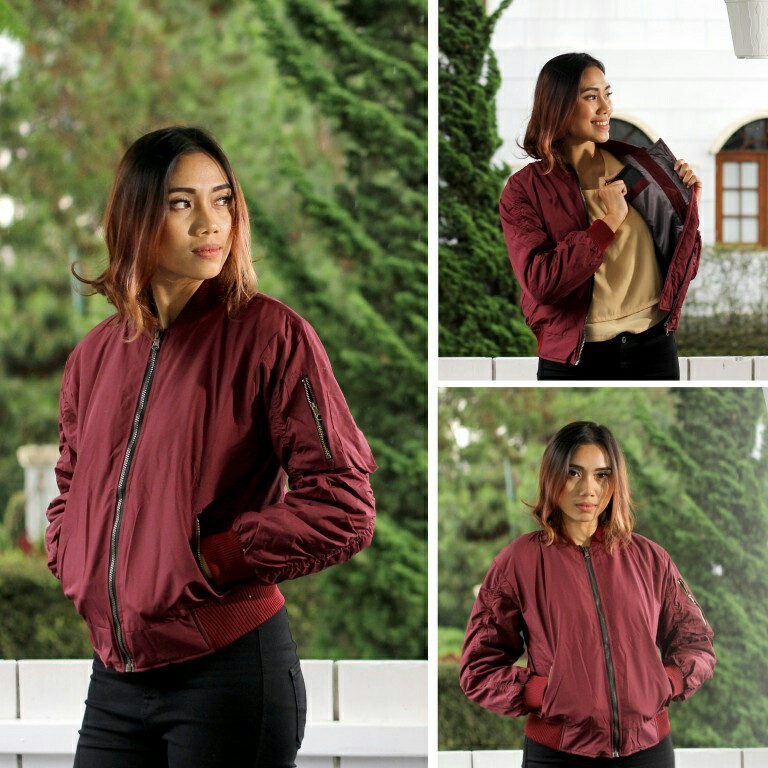 Jaket Bomber Polos Pria Waterproof 3