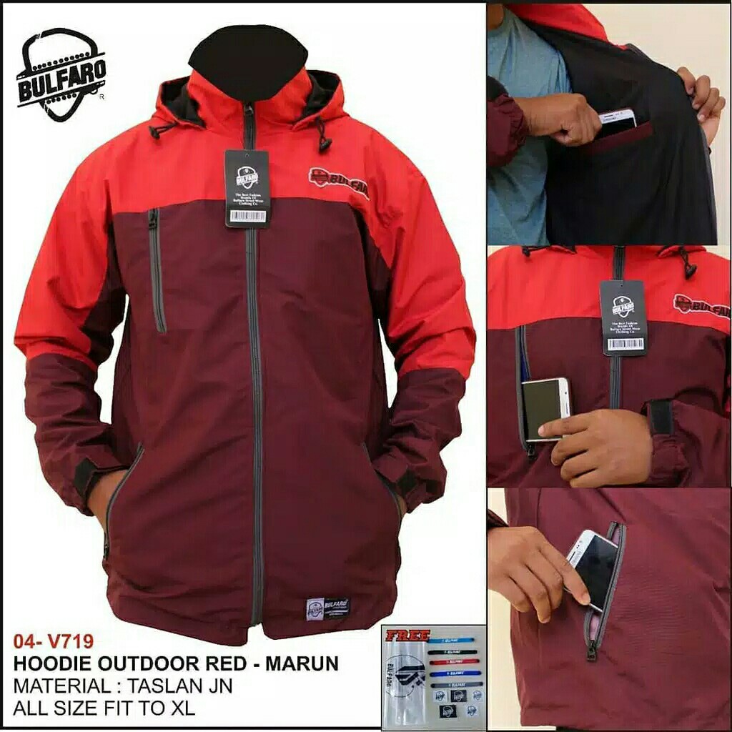 Jaket Hoodie New Outdoor Taslan JNJaket Hoodie PriaWanita 5