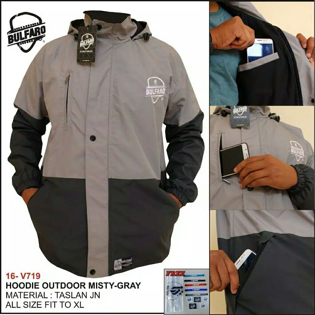 Jaket Hoodie Outdoor Waterproof Pria  WanitaJaket Gunung