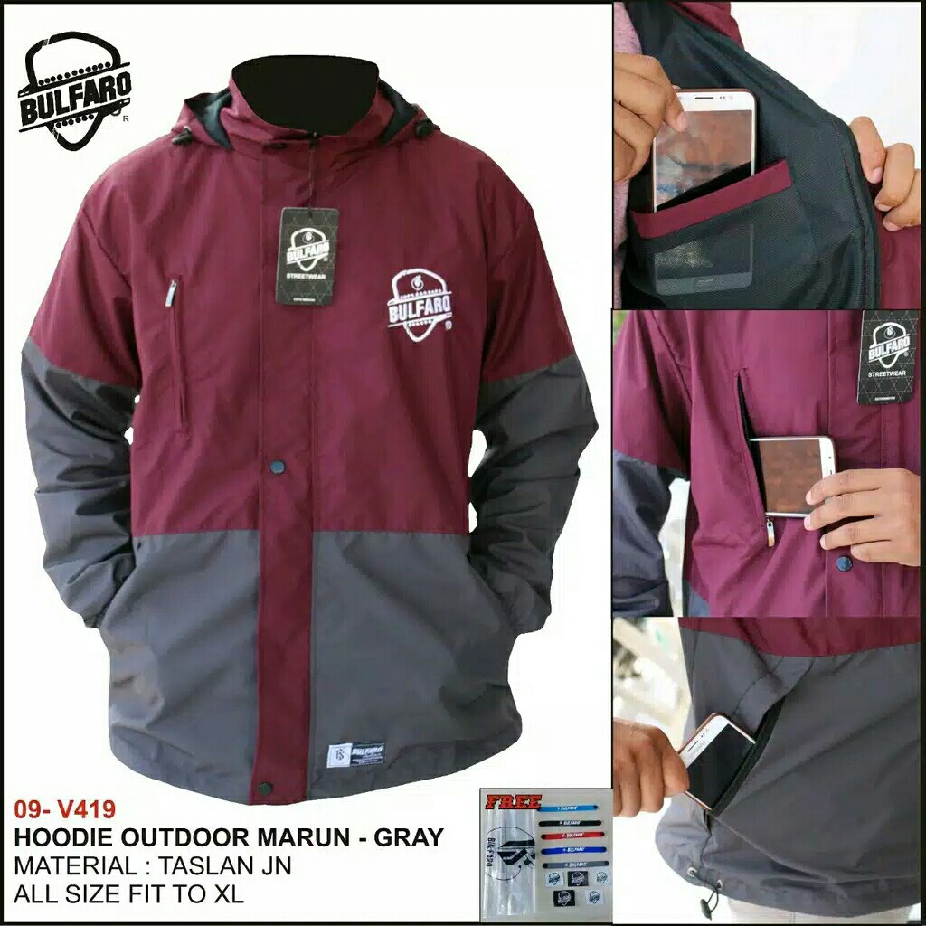 Jaket Hoodie Outdoor Waterproof Pria  WanitaJaket Gunung 2