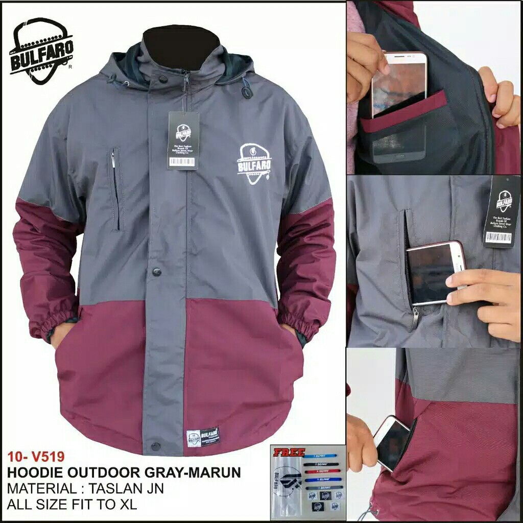 Jaket Hoodie Outdoor Waterproof Pria  WanitaJaket Gunung 3