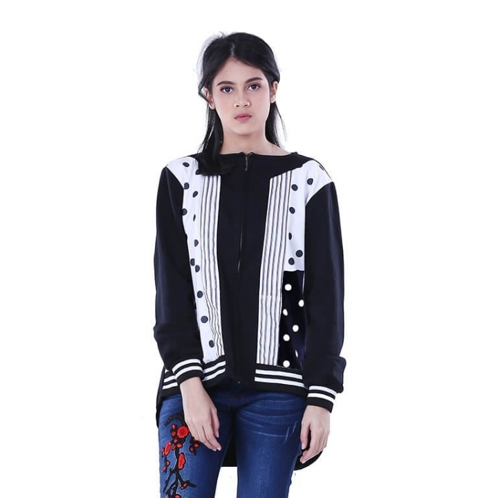 Jaket Hoodie Wanita Distro - H 2680