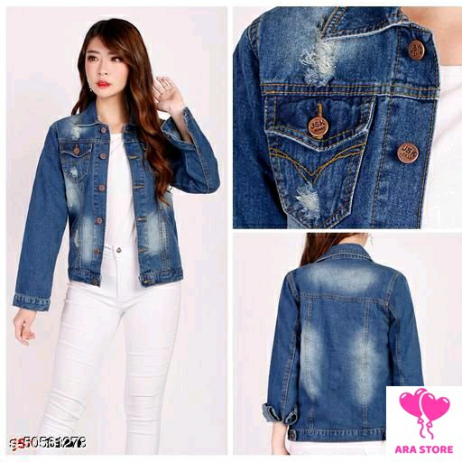 Jaket Jeans Denim Wanita 3361 - Biru