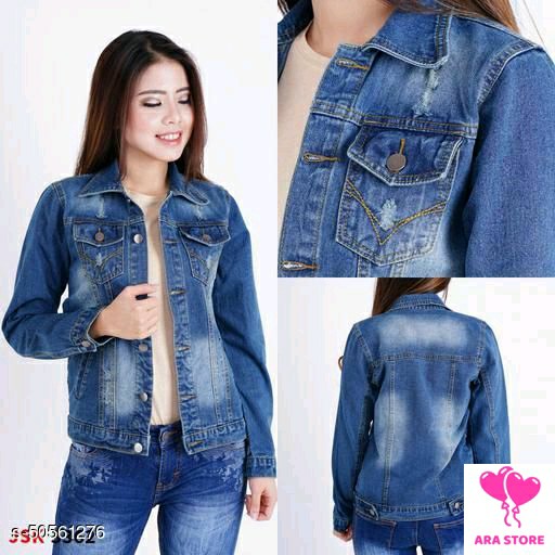 Jaket Jeans Denim Wanita 3362 - Biru