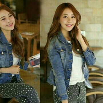 Jaket Jeans Wanita Levis Jaket Biru Tua Tasm17 CB