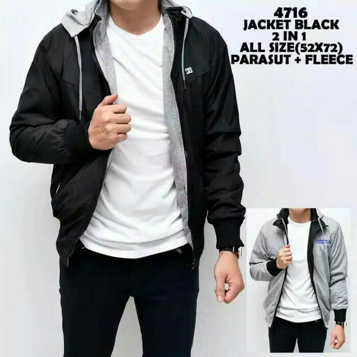 Jaket Motor Pria Dan Wanita 2 In 1 Bolak-balik 2