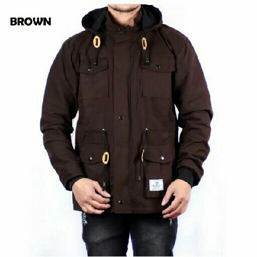 Jaket Parka Simple Brown