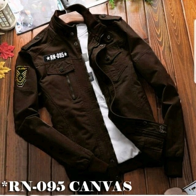 Jaket RN095 Canvas DarkBrown