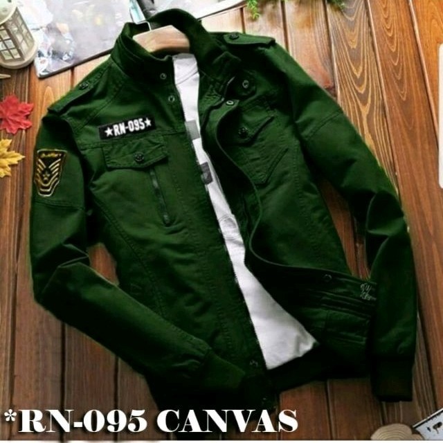 Jaket RN095 Canvas IjoBotol