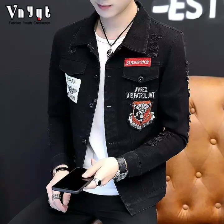 Jaket levis black korea