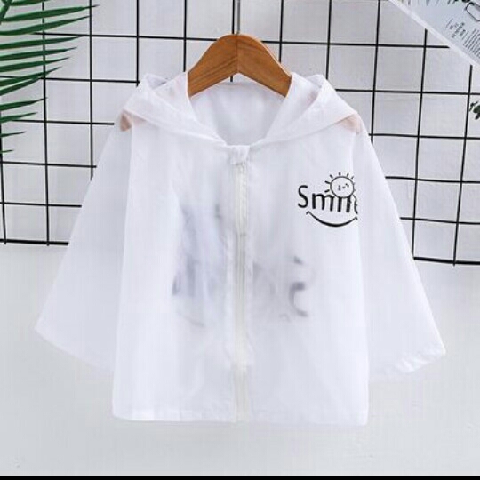 Jaket tipis anti uv motif smile dan matahari 2