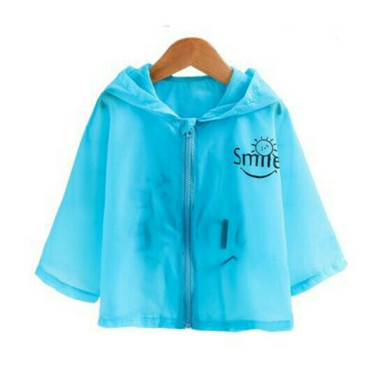 Jaket tipis anti uv motif smile dan matahari 3