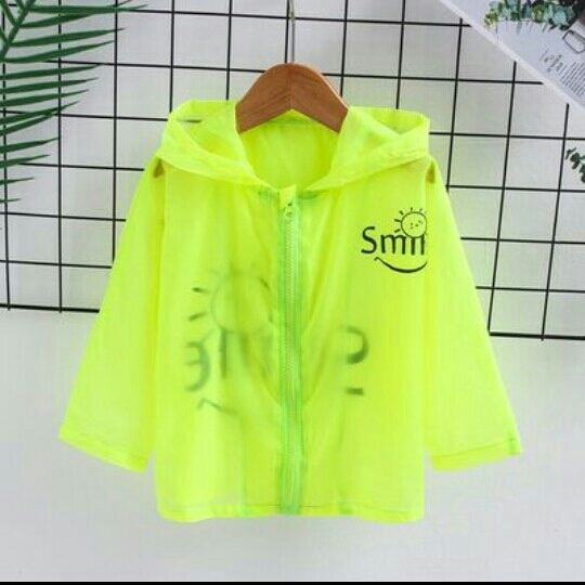 Jaket tipis anti uv motif smile dan matahari 4