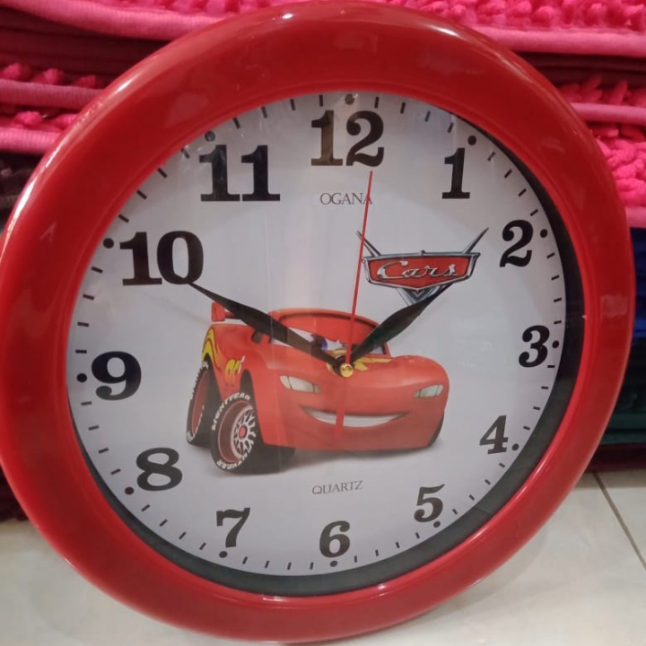 Jam Dinding Karakter Cars