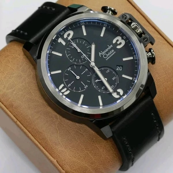Jam Tangan Alexander Christie AC-6280 Black Brown Original 2
