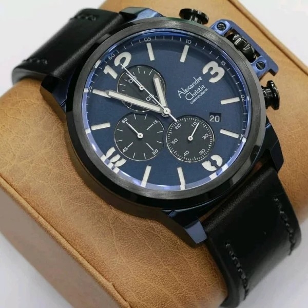 Jam Tangan Alexander Christie AC-6280 Black Brown Original 3