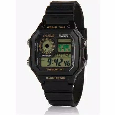 Jam Tangan Casio AE1200WH Original Black