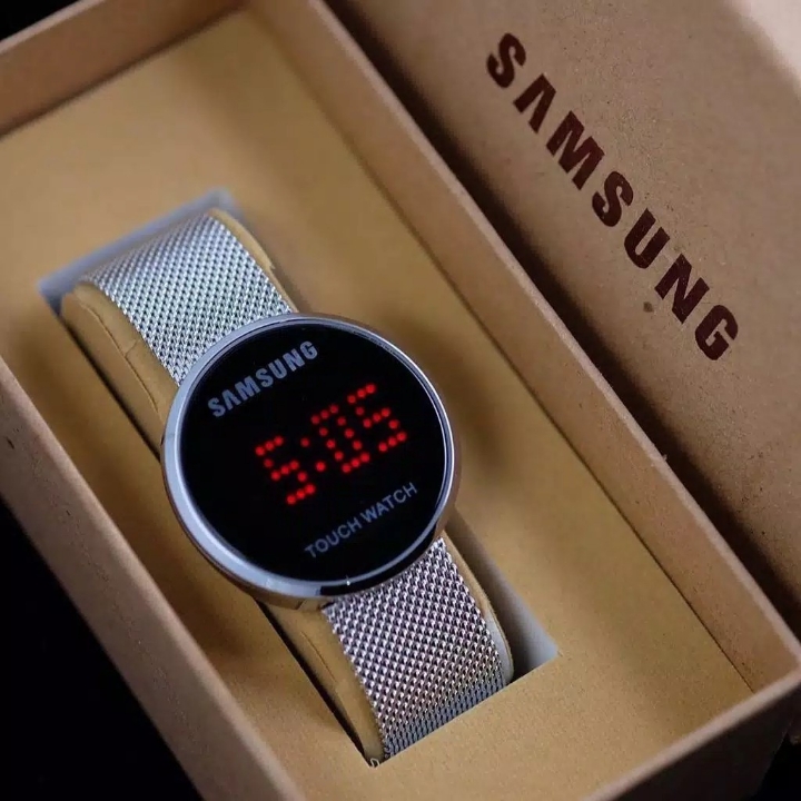 Jam Tangan LED Samsung Strap Pasir - Silver