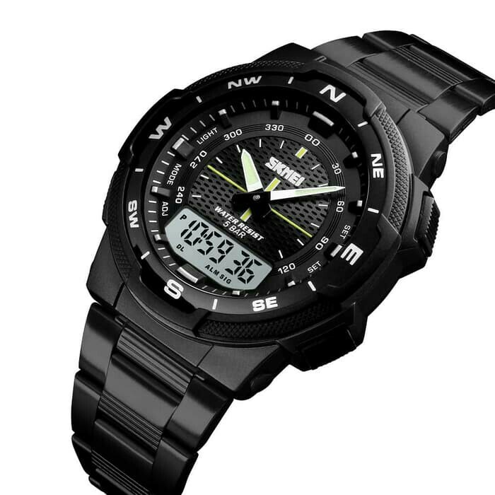 Jam Tangan Pria Digital SKMEI 1370 Black Water Resistant 50 M