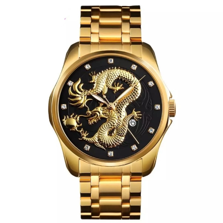Jam Tangan Pria Naga Shockproof Kuarsa 