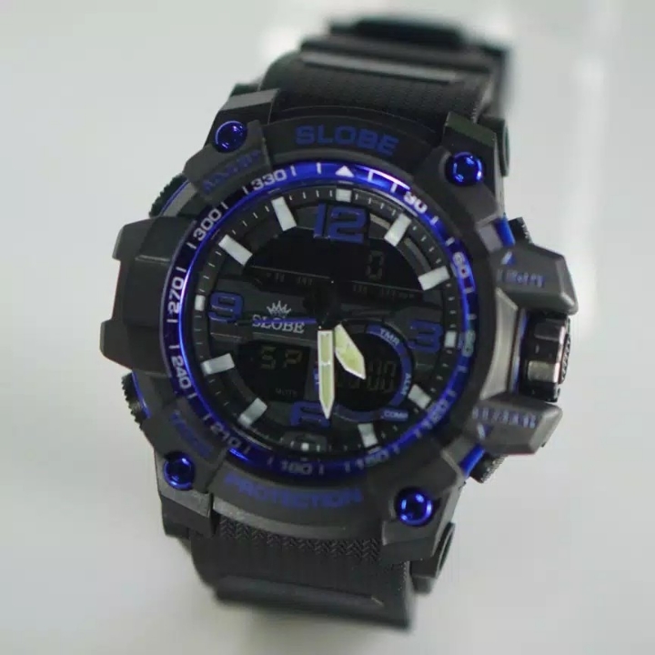 Jam Tangan Sport Original Slobe SL02 Biru Anti Air - Garansi